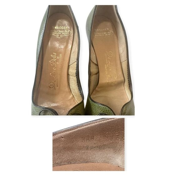 Vintage DeLiso Debs by Palter DeLiso Green Pumps, Size  7 AAA - Picture 11 of 16